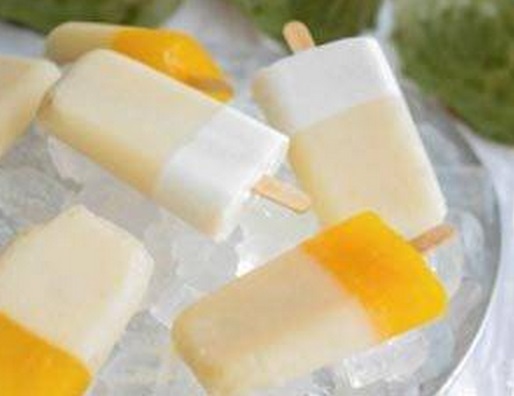 Coconut, Custard apples and Passion Fruit Popsicles