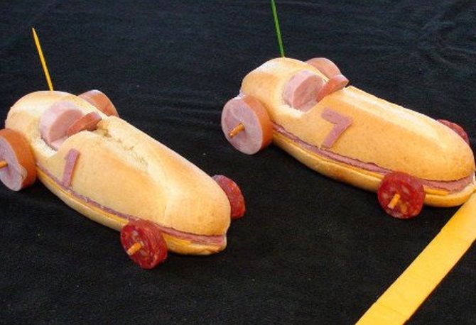 Sandwich Race Cars