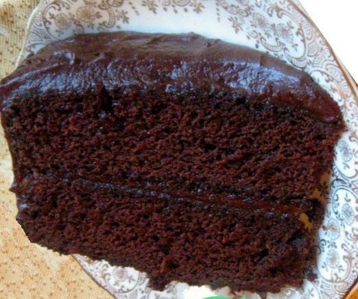 Depression Era Dark Chocolate Cake