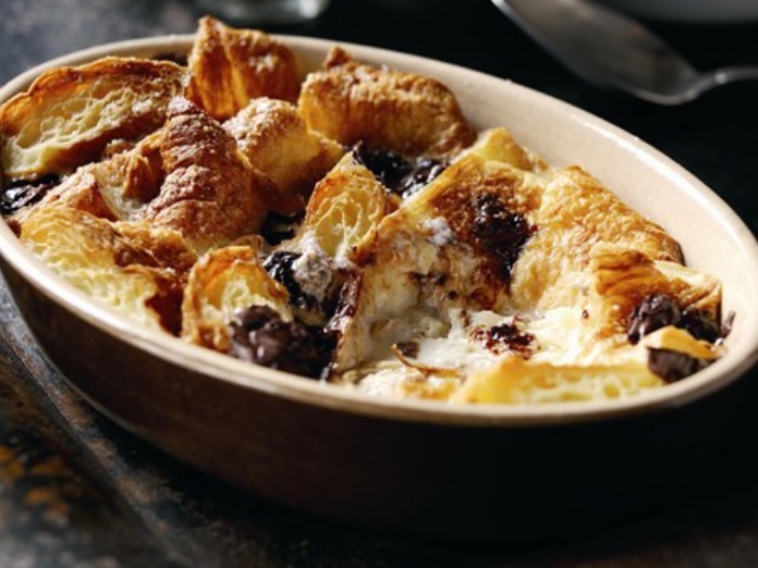 After Eight butter croissant pudding