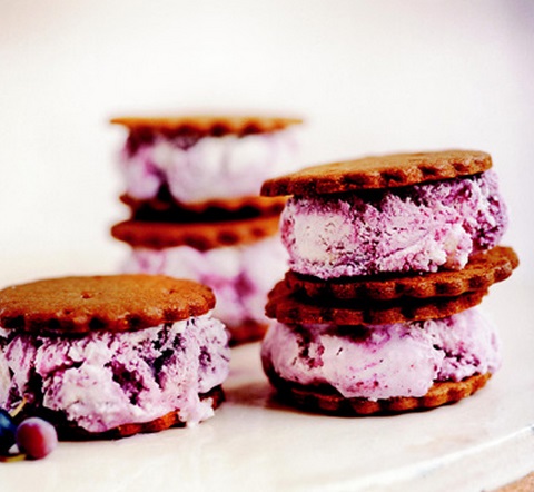 Blueberry Ice Cream Sandwiches