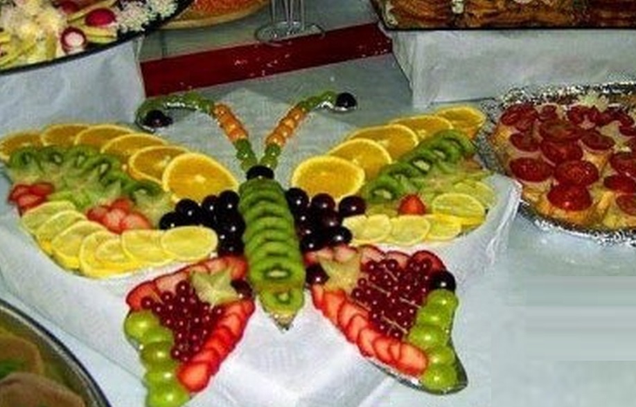 Fruit Tray Platter That Look Like a Butterfly