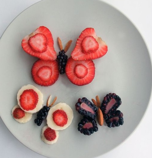 Healthy Fruit Snacks That Look Like Butterflies