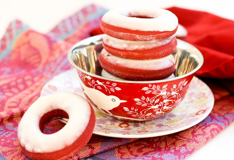 Homemade Red Velvet Doughnuts