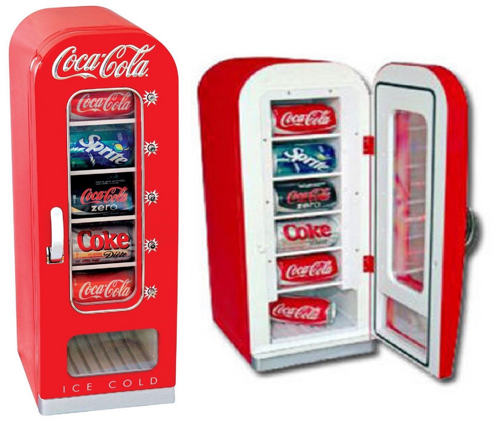Coca Cola Mini Fridge Can Dispenser