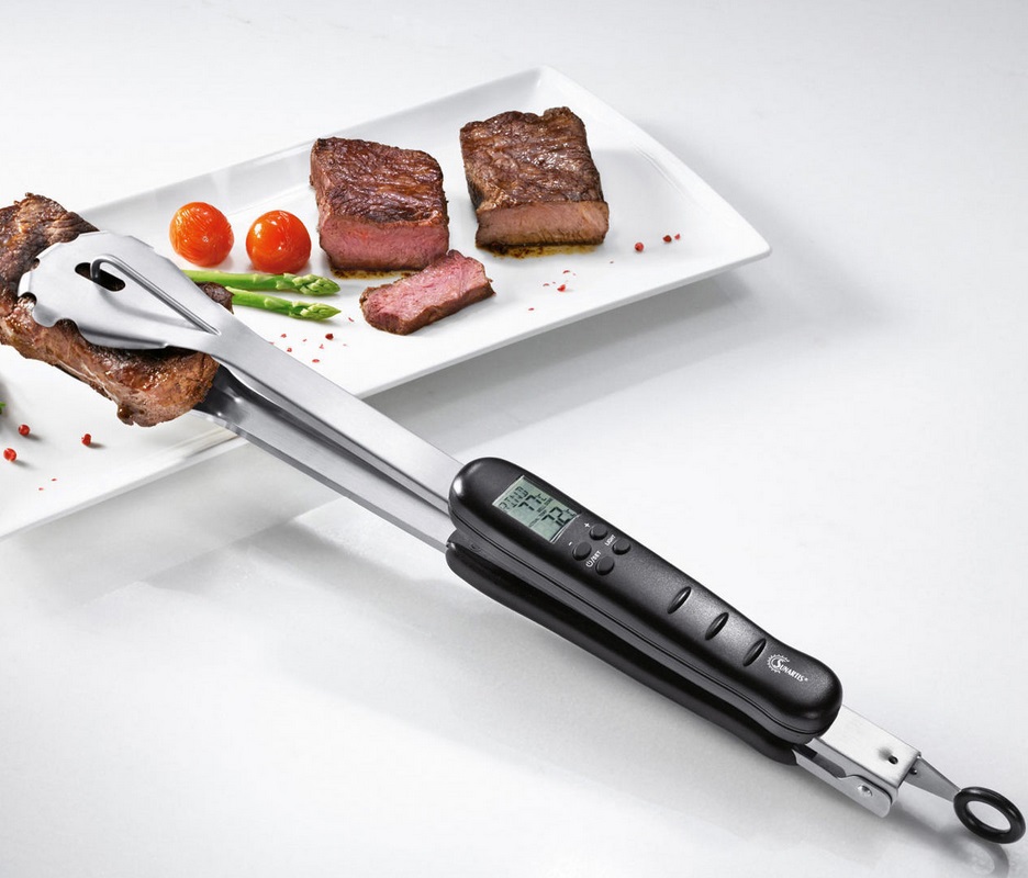 Built-in Thermometer BBQ Tongs