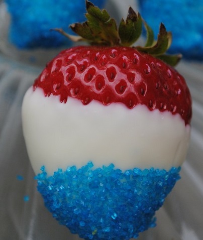 Independence Day Covered Strawberries