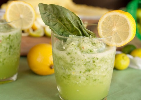 Basil Lemon Limeade Slushy