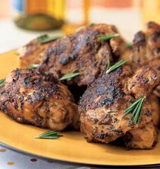 Grilled Chicken with a Fresh Grape Glaze