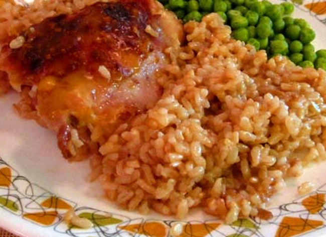 Slow Cooked Chicken & Rice Casserole