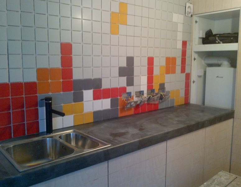 Tetris Kitchen Splashback
