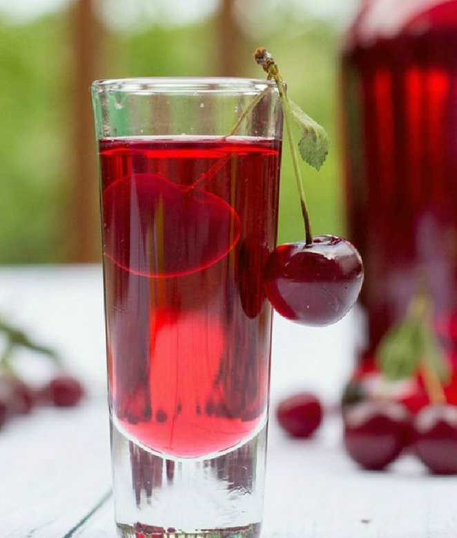 Homemade Sour Cherry Liqueur