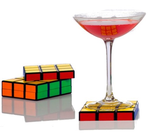 Rubik's Cube Drink Coasters