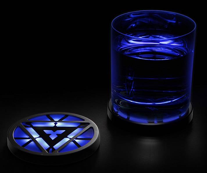 Light-Up Iron Man: Arc Reactor Drink Coasters