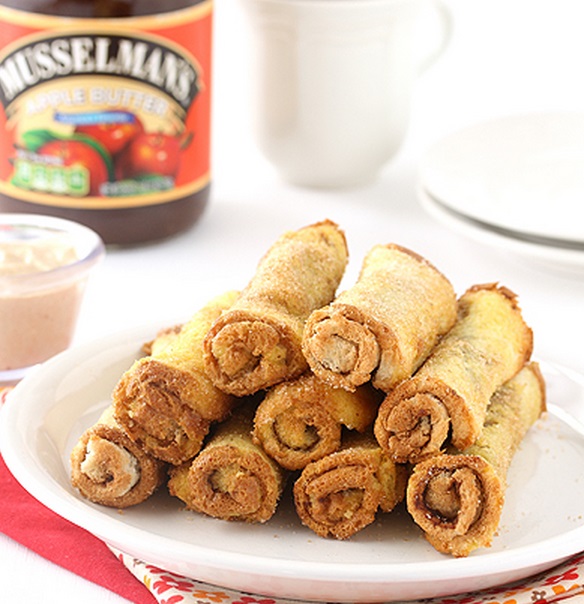 Apple Butter & Cream Cheese French Toast Roll-Ups