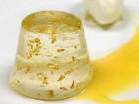 Gold Leaf Jelly With Amalfi Lemon Ice Cream