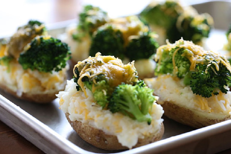 Broccoli and Cheese Twice Baked Potatoes
