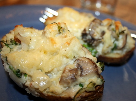 Cheese and Mushroom Twice-Baked Potatoes