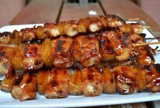Chipotle Bacon Wrapped Chicken Kabobs