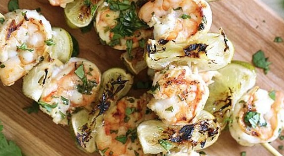 Grilled Cilantro Lime & Shrimp Kabobs