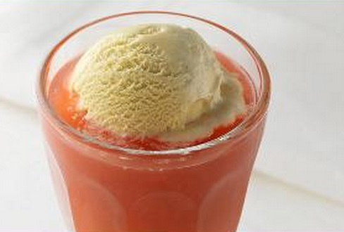 Strawberry And Tropical Fruit Tea Float