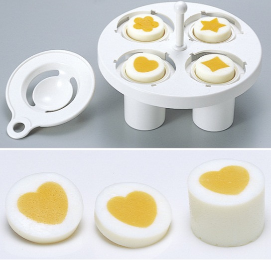 Heart, Star, and Diamond Shaped Hard-Boiled Egg Mould