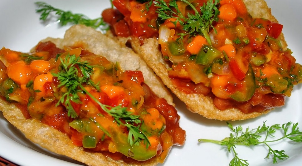 Mango Salsa & Baked Beans Tacos