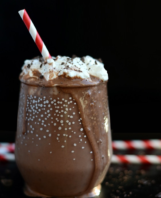 Dark Chocolate Peppermint Protein Milkshake