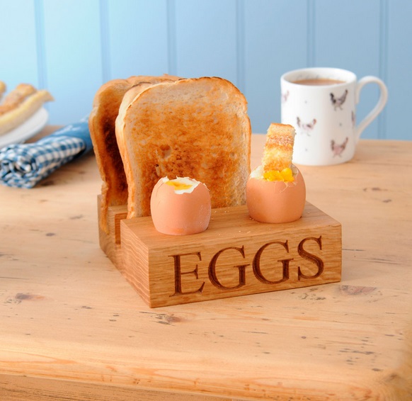 Wooden Block Egg & Toast Rack