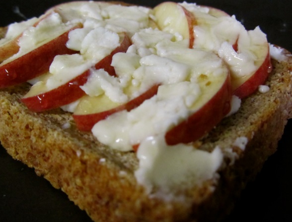 Apple and Goat Cheese on Toast