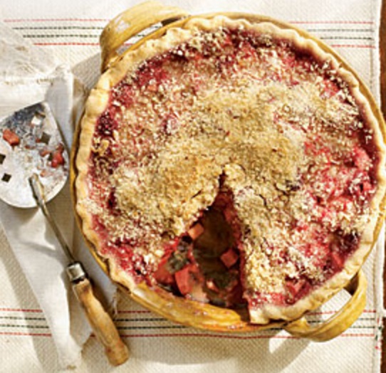Raspberry & Rhubarb Pie