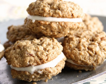 Nutty Oatmeal Ginger Cookie Sandwiches