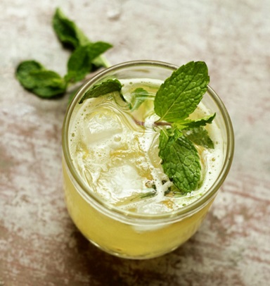 Homemade Pineapple & Mint Fizzy Drink