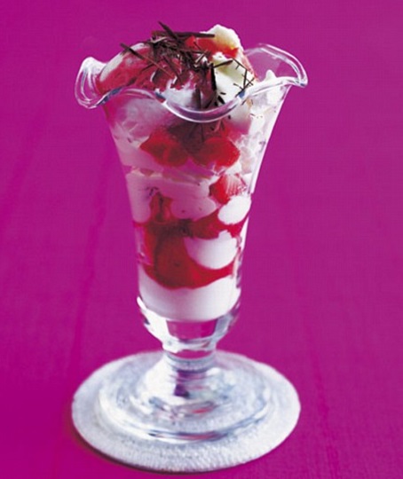 Strawberry Mess Ice Cream Sundaes