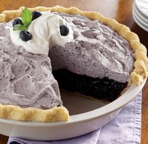 Blueberry Bavarian Cream Pie