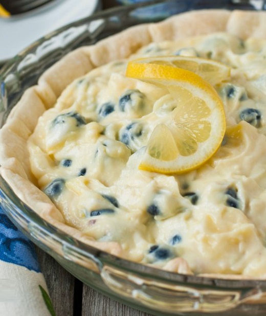 Lemon & Blueberry Cream Pie
