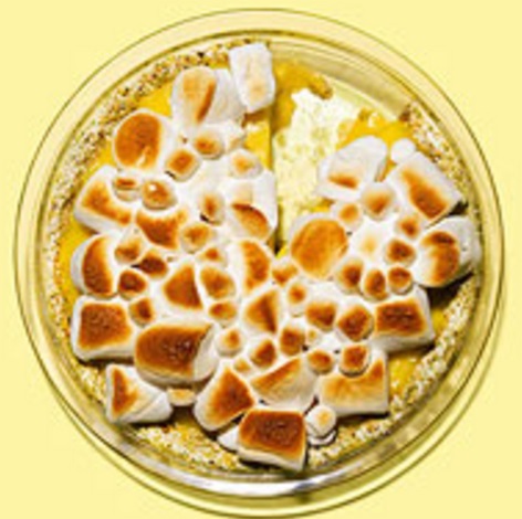 Lemon Cream Marshmallow & Pistachio Pie