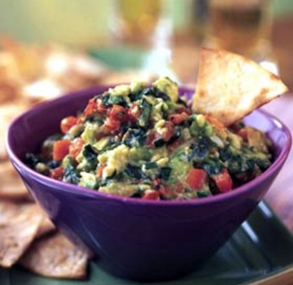 Roasted Garlic and Red Pepper Guacamole