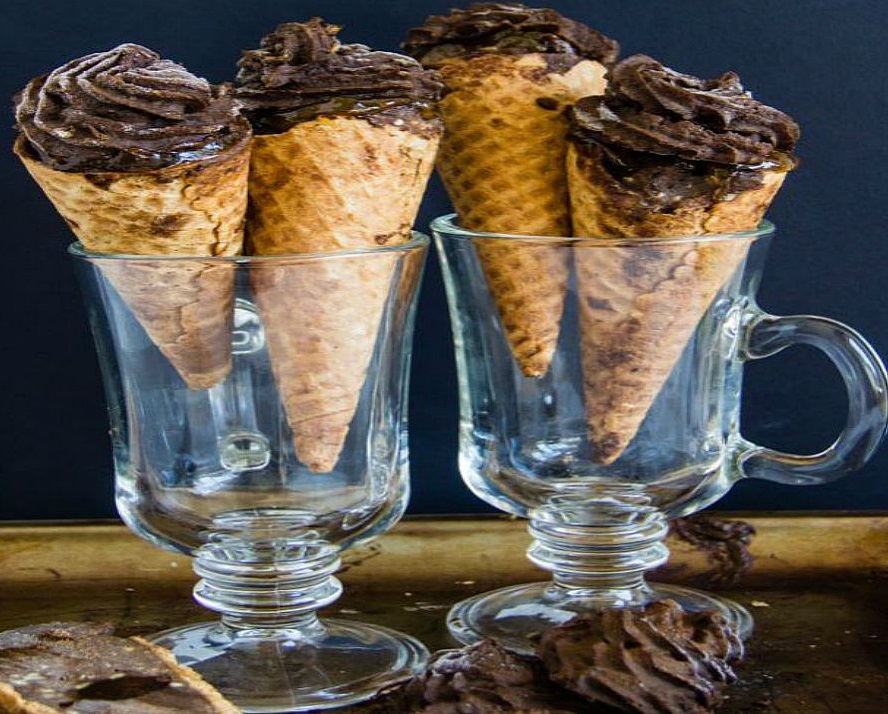 Sacher Torte Ice Cream Cones 