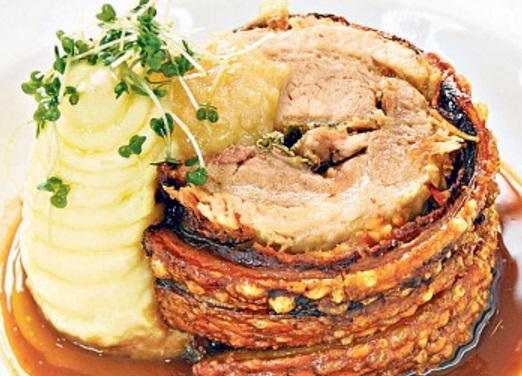 Roast Pork With Mustard Mash