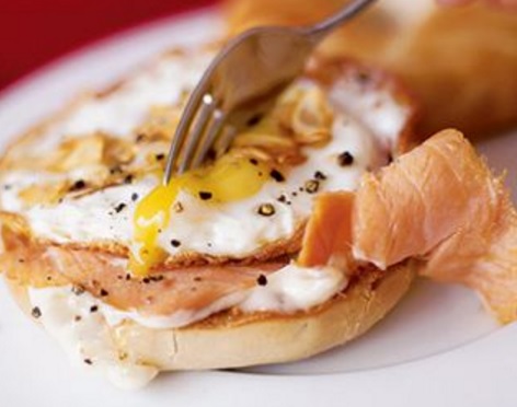 Bagel and Lox With Egg