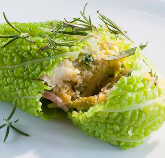 Stuffed Savoy cabbage