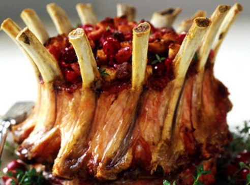 Cranberries Infused Royal Crown Roast of Pork 