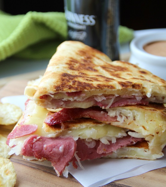 Corned Beef and Cabbage Quesadillas