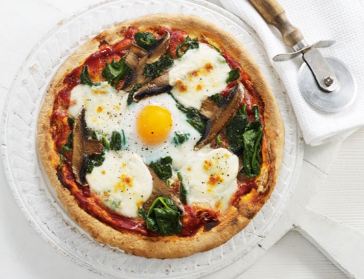 Spinach And Egg Pizza