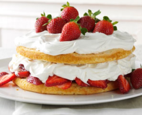 Strawberries & Cream Torte