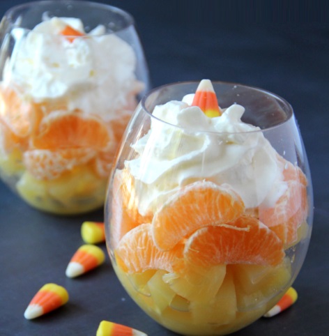 Candy Corn Fruit Cocktail
