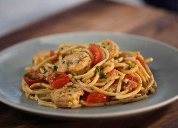Shrimp Scampi with Cherry Tomatoes