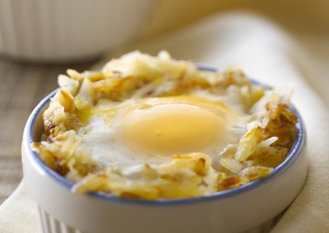 Egg in a Potato Nest