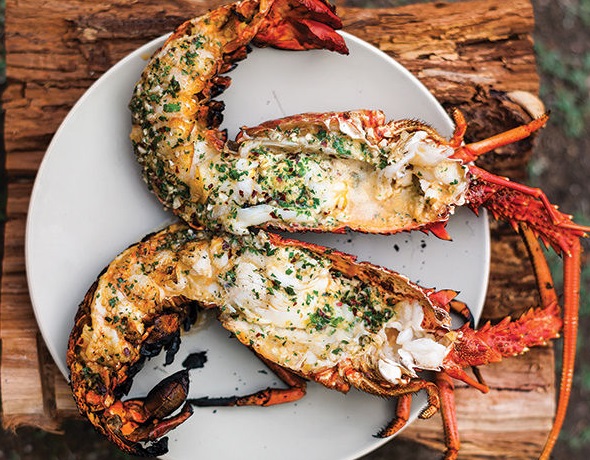 Grilled Lobster With Garlic-parsley Butter